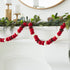 Hand Felted Wool Christmas Garland - Red, Maroon, and Cream Balls - 6' - ARCADIA HOME